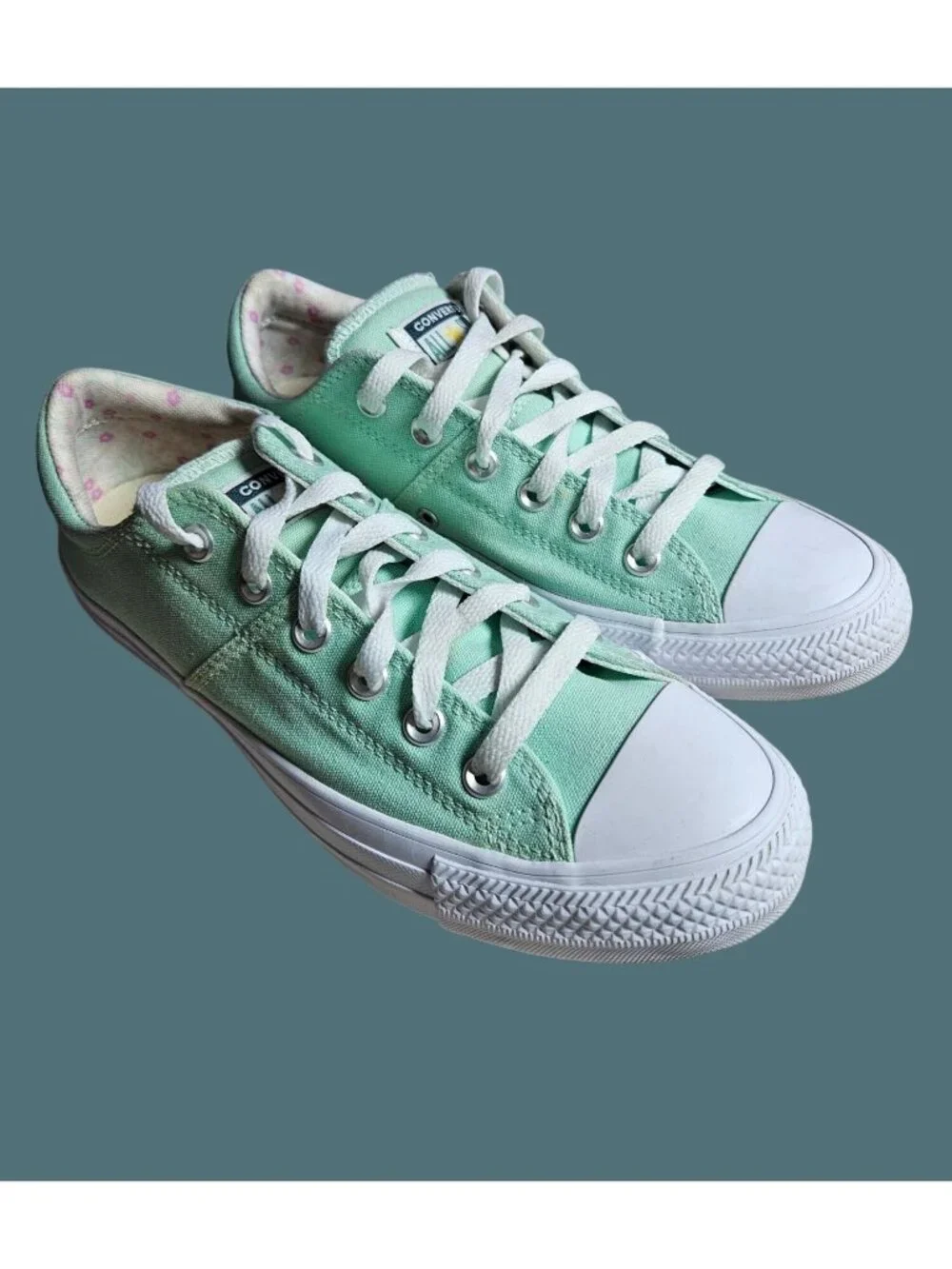 Converse Chuck Taylor Madison Mint Green Low Top Padded Tongue Sneakers Women 9